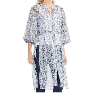 Print Tunic Bubble Sleeve Boutique Floral no tags